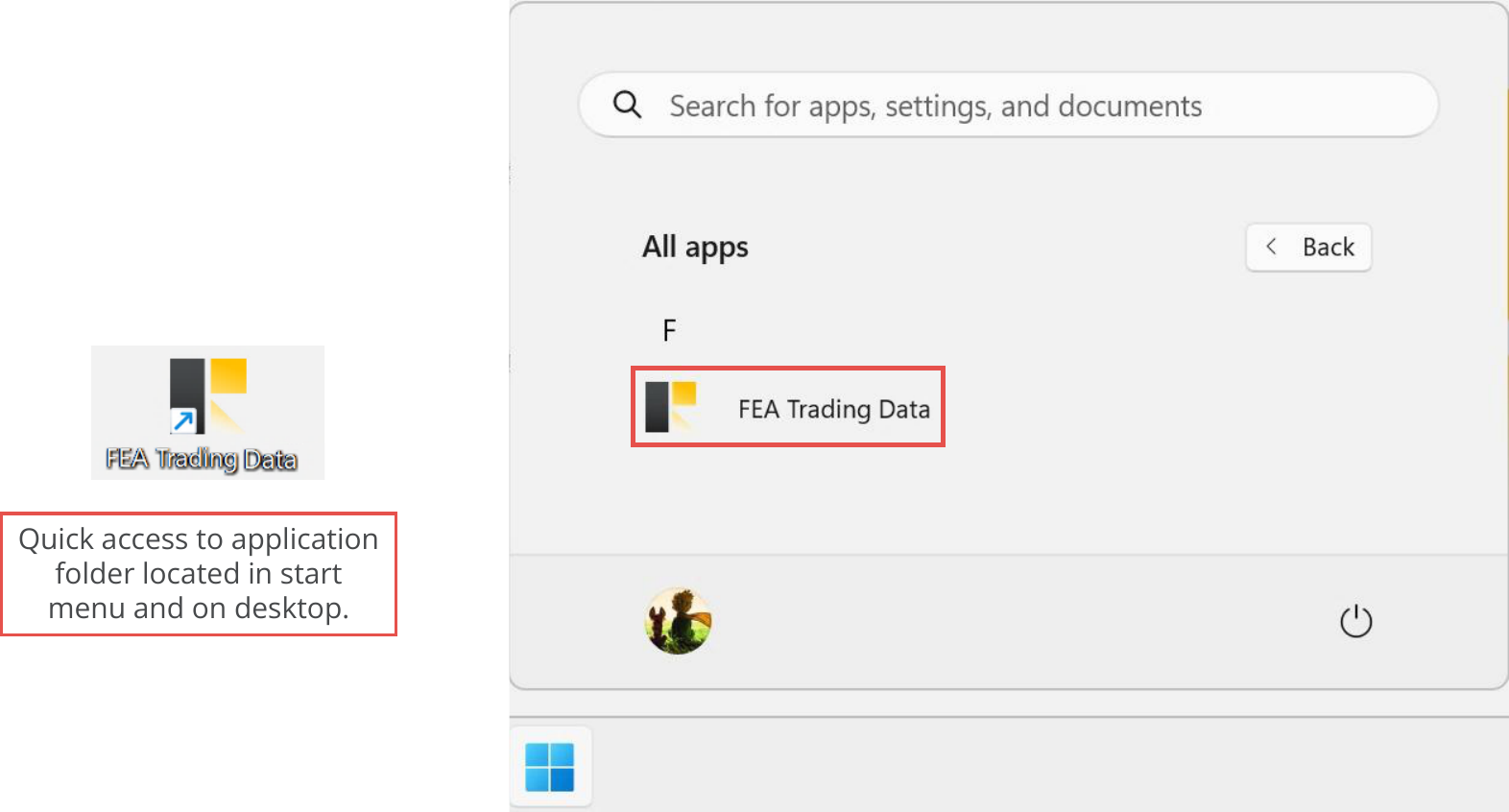 File Output, Journal, Application folder on desktop and start menu.png