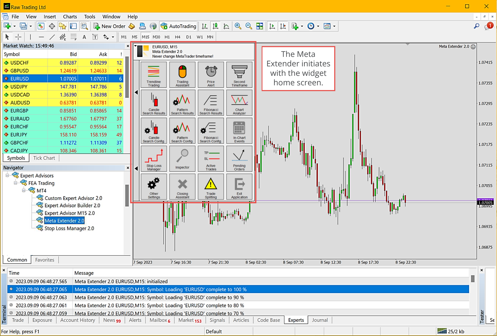 MetaTrader, Start in Widget home screen.png