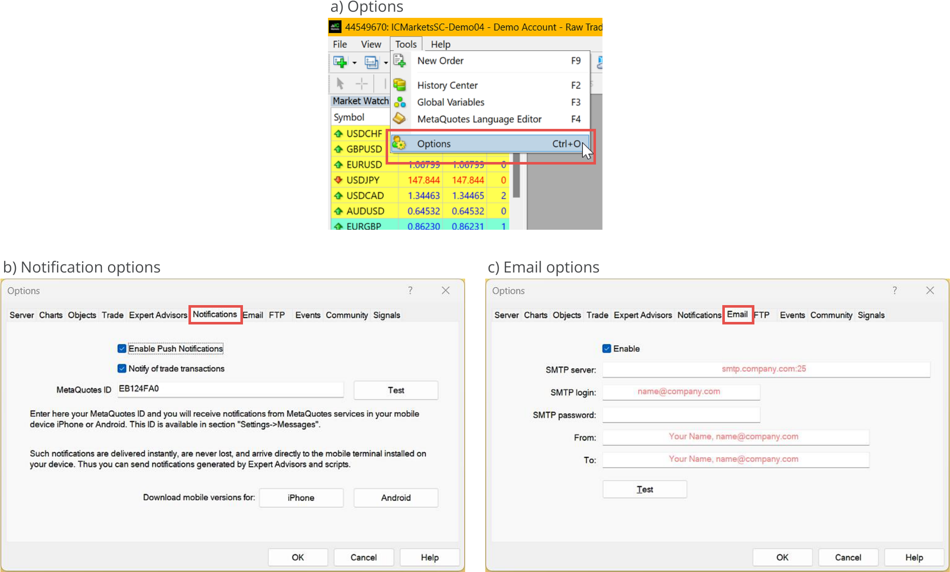 Configuration, Order Manager, Notification settings, MetaTrader options.png