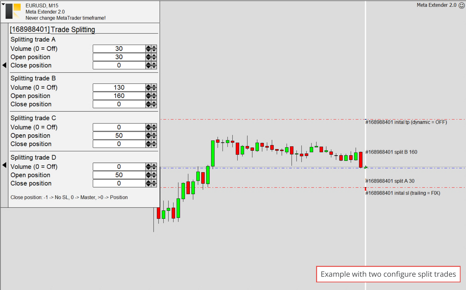 Risk Splitting , Example of one configure split trade.png